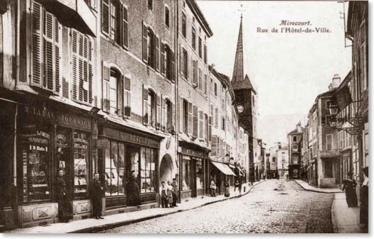 Mirecourt town centre last century