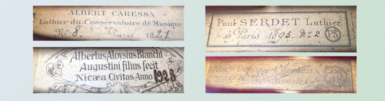 Violin labels